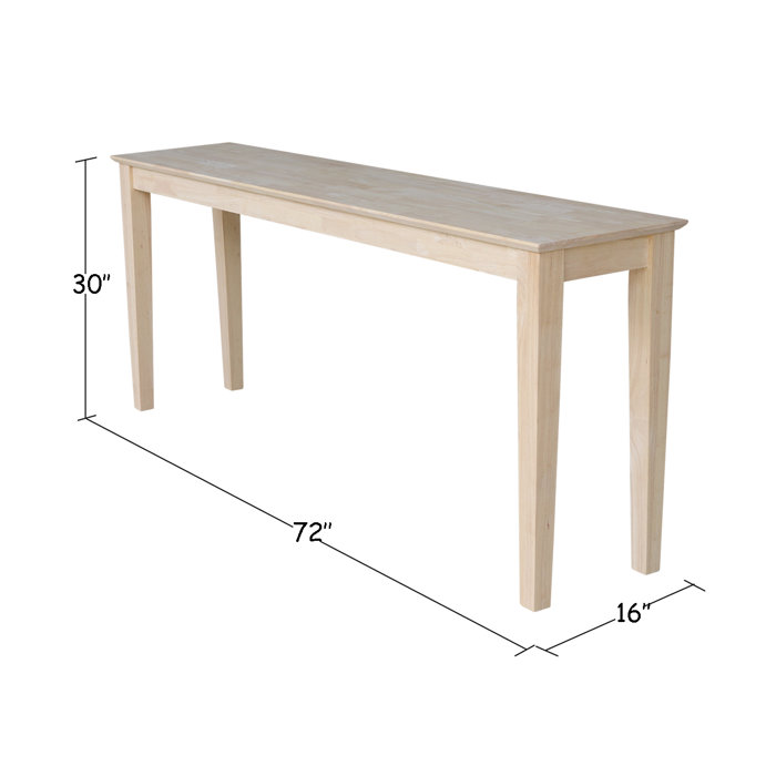 Gracie Oaks Jaier Unfinished Solid Wood Console Table & Reviews | Wayfair